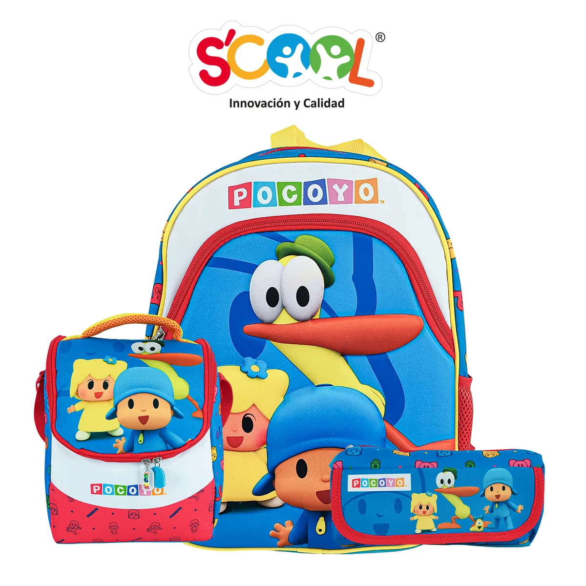 POCOYO - Mochila Niño Set 3 Piezas Pocoyo