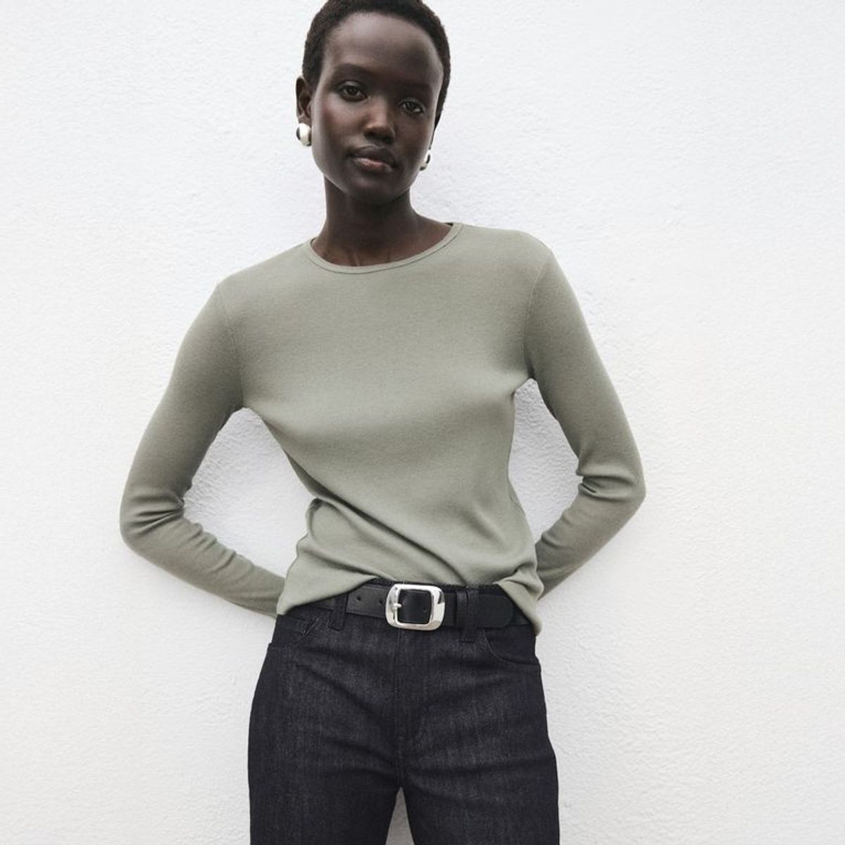 MANGO - Polo Manga Larga Mujer Mango