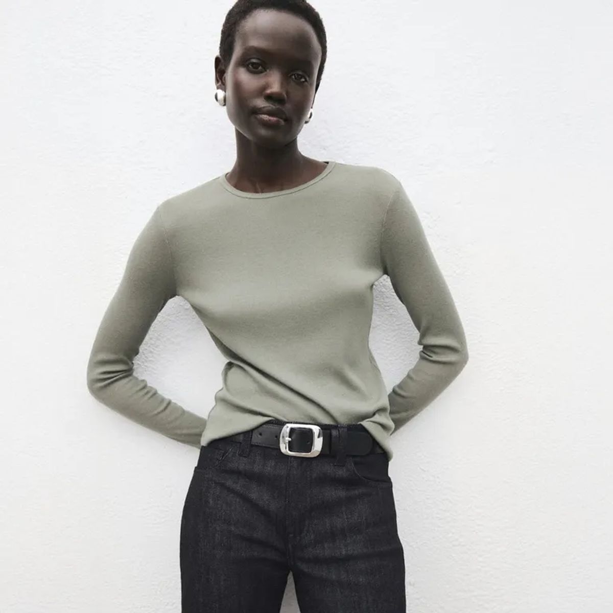 MANGO - Polo Manga Larga Mujer Mango