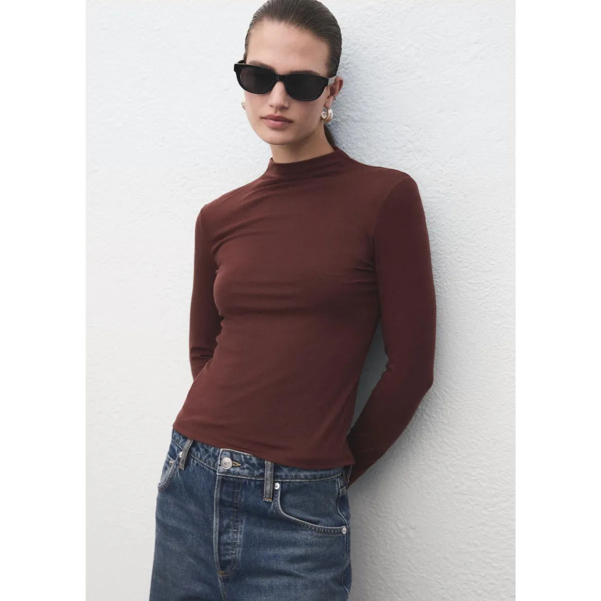 MANGO - Polo Manga Larga Mujer Mango