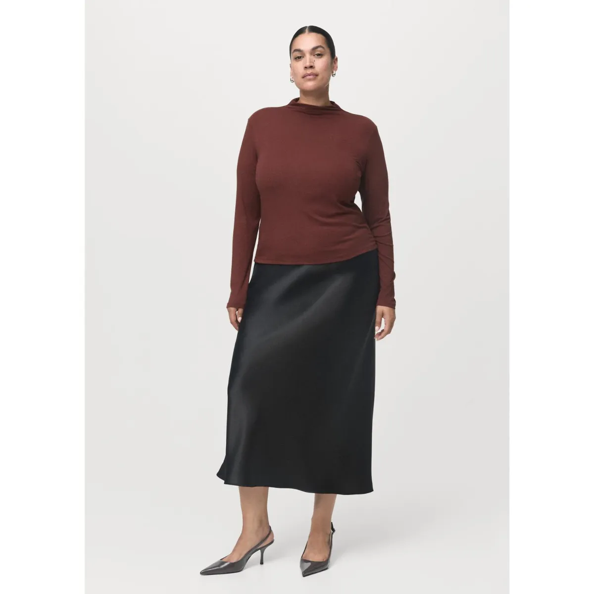 MANGO - Polo Manga Larga Mujer Mango