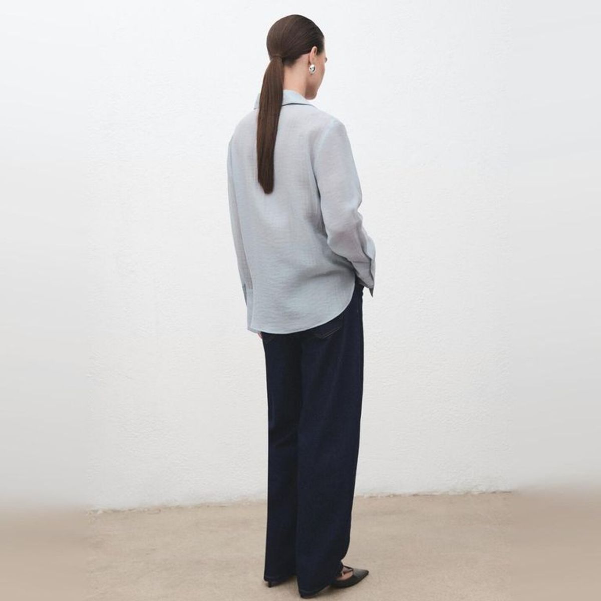 MANGO - Blusa Manga Larga Mujer Mango