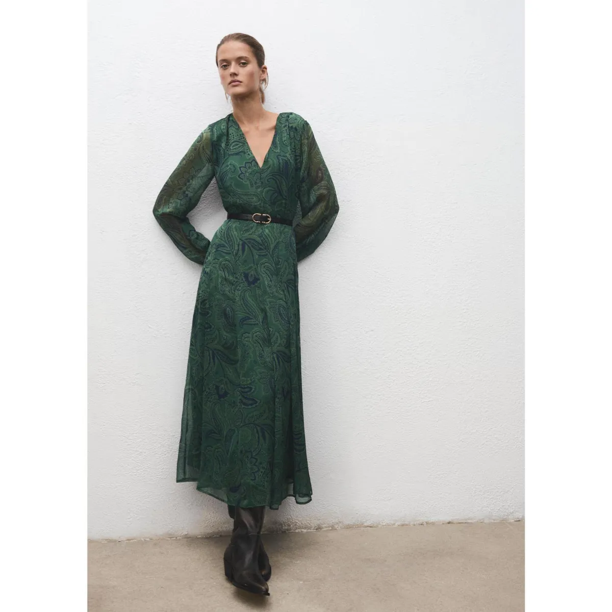 MANGO - Vestido Largo Mujer Mango