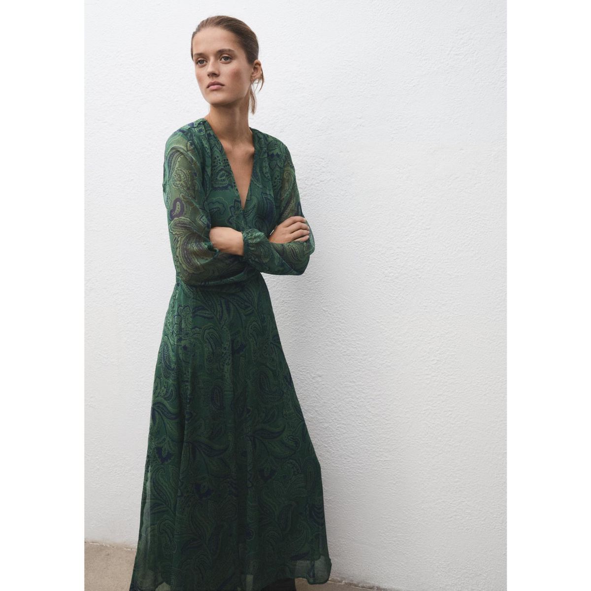 MANGO - Vestido Largo Mujer Mango