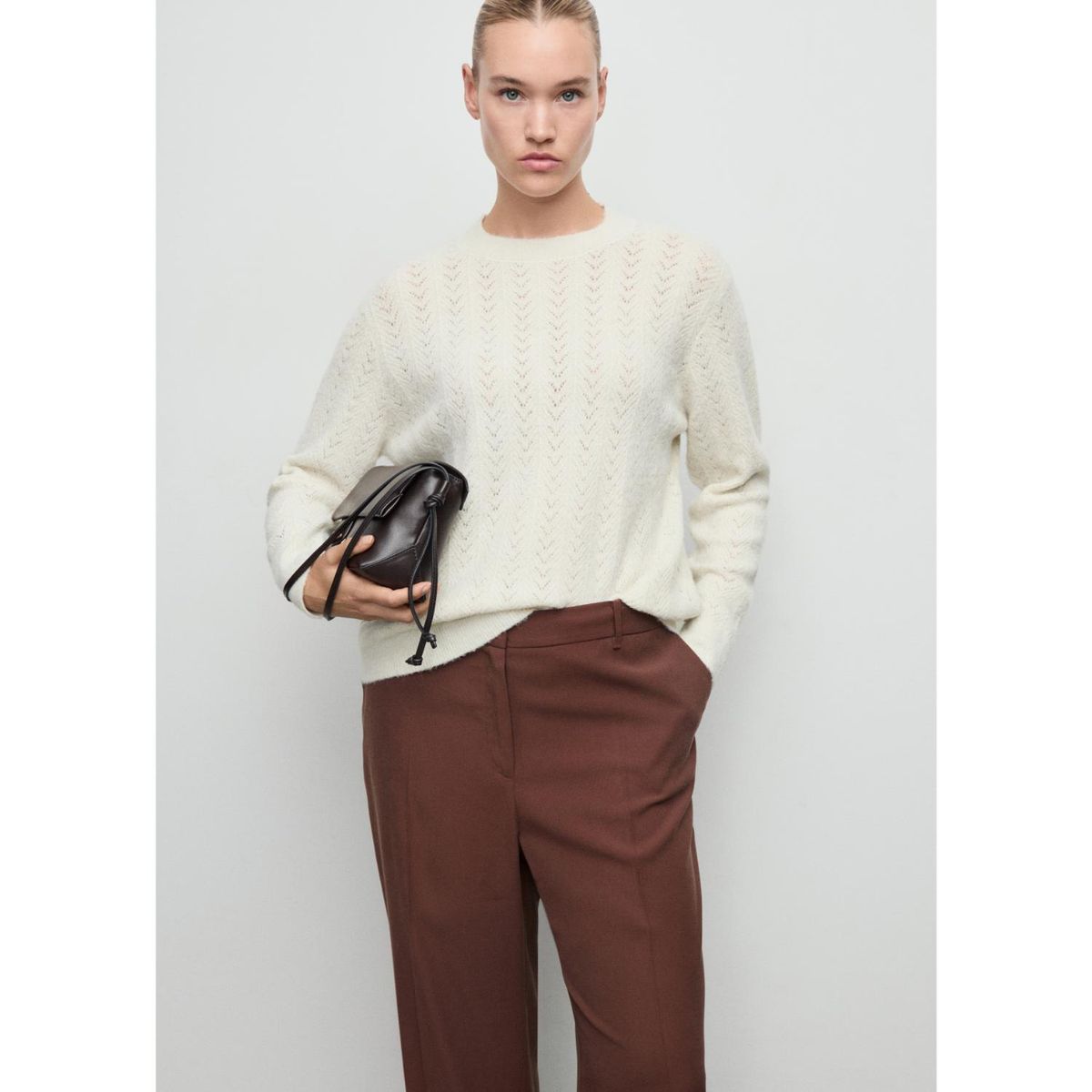 MANGO - Chompa Manga Larga Mujer Mango