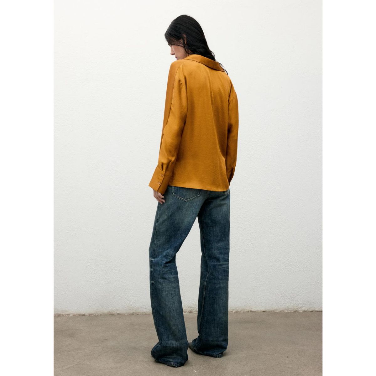 MANGO - Blusa Manga Larga Mujer Mango