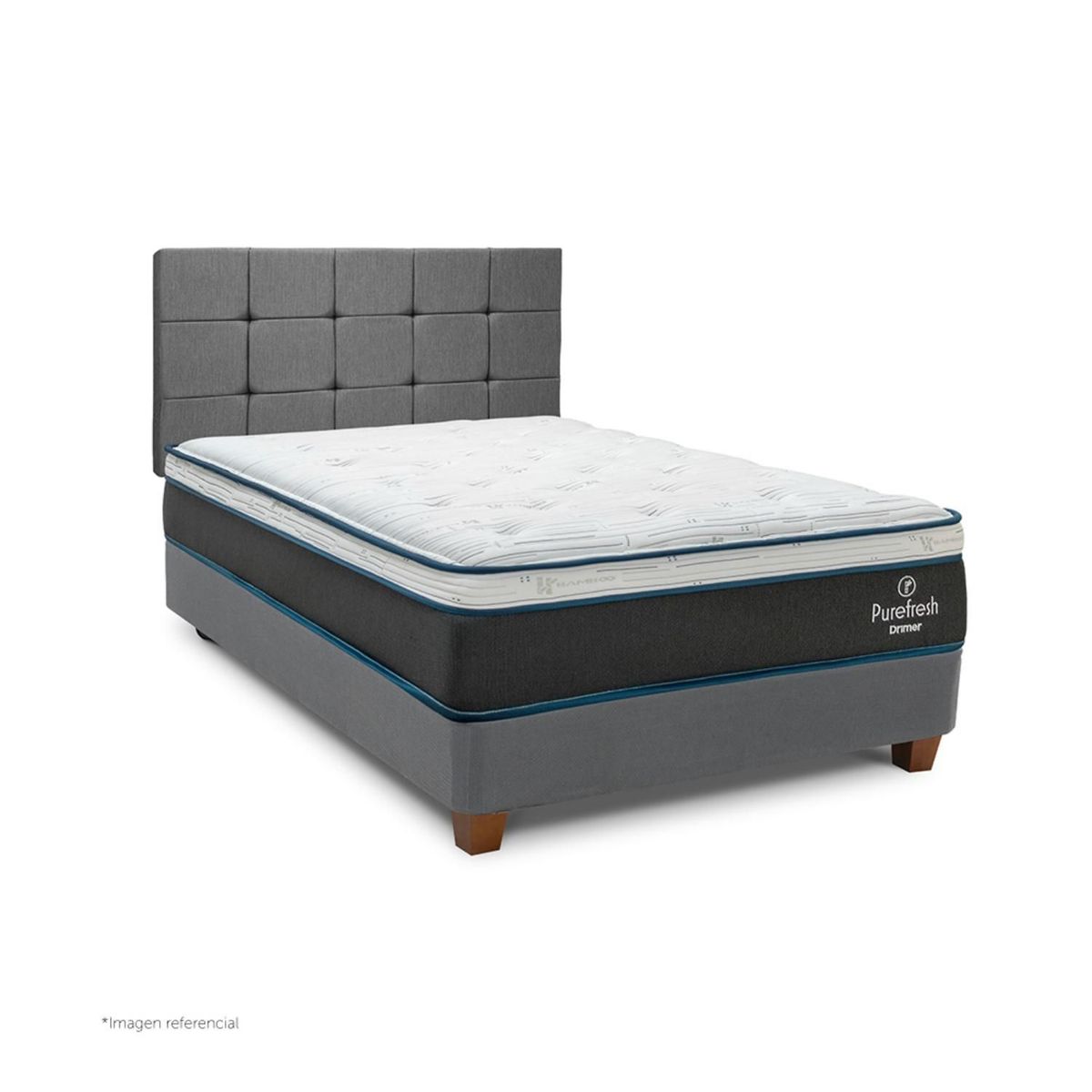 DRIMER - Dormitorio Americano Pure Fresh Cuadros 1.5 Plz