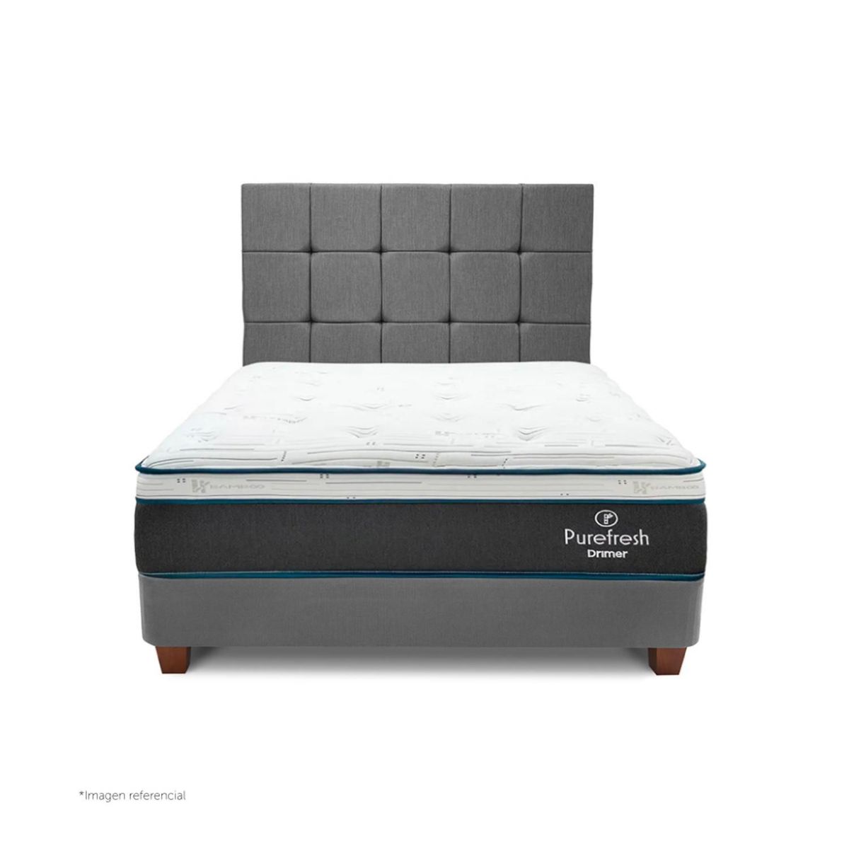 DRIMER - Dormitorio Americano Pure Fresh Cuadros 1.5 Plz