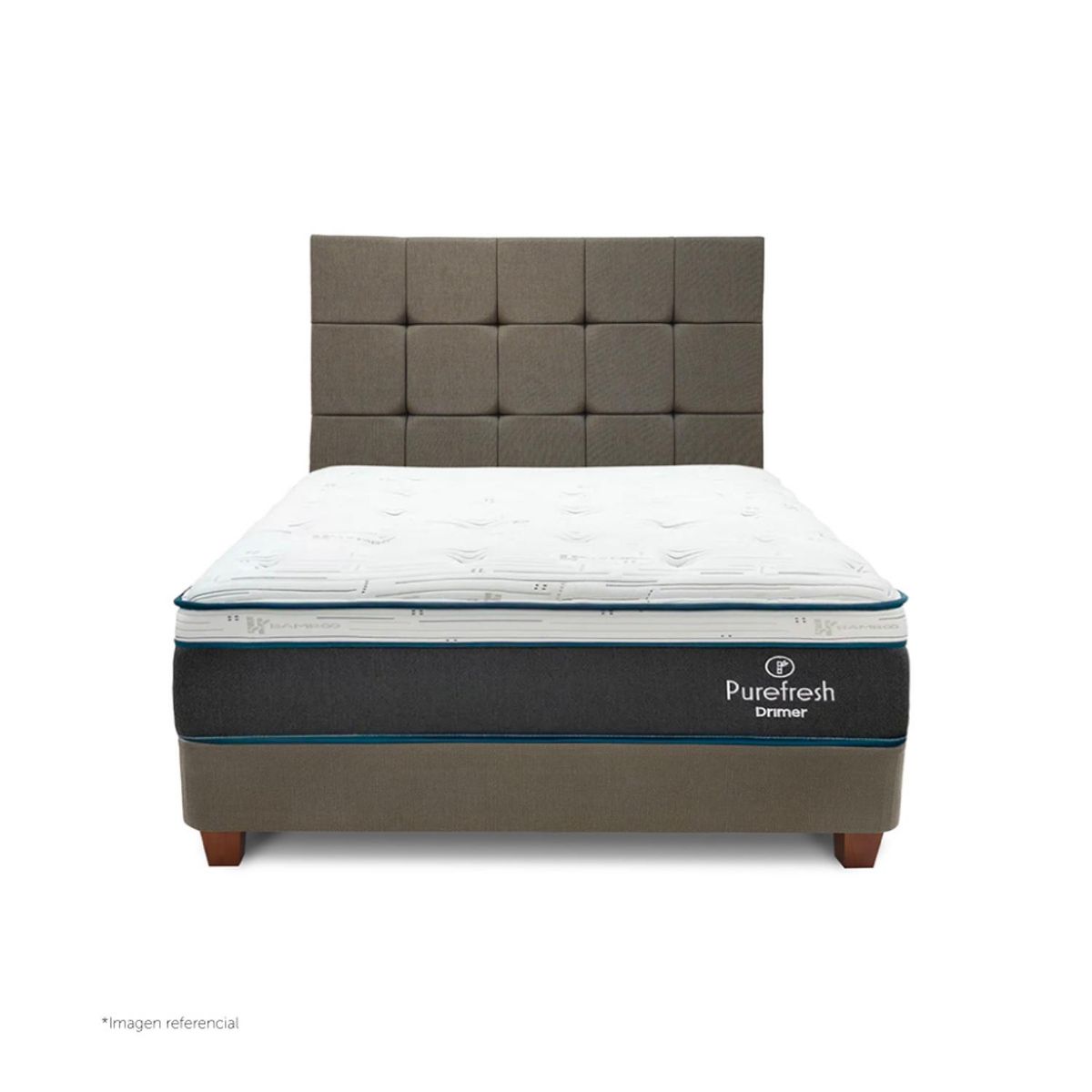 DRIMER - Dormitorio Americano Pure Fresh Cuadros 1.5 Plz