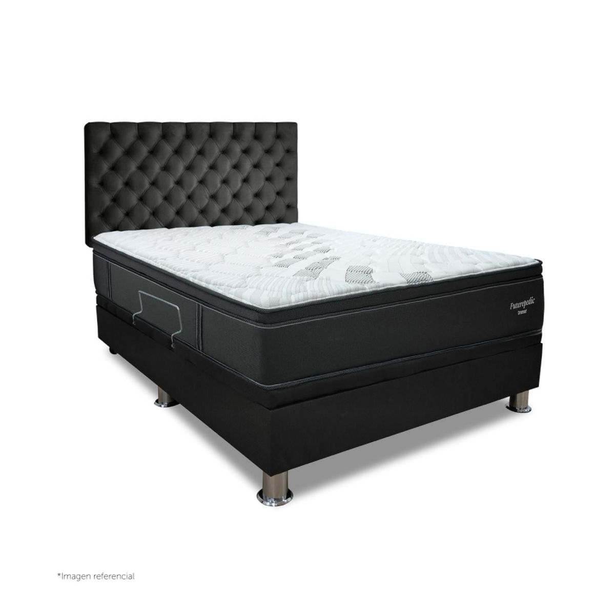 DRIMER - Dormitorio Praktibox Futurepedic Capitone 2 Plz