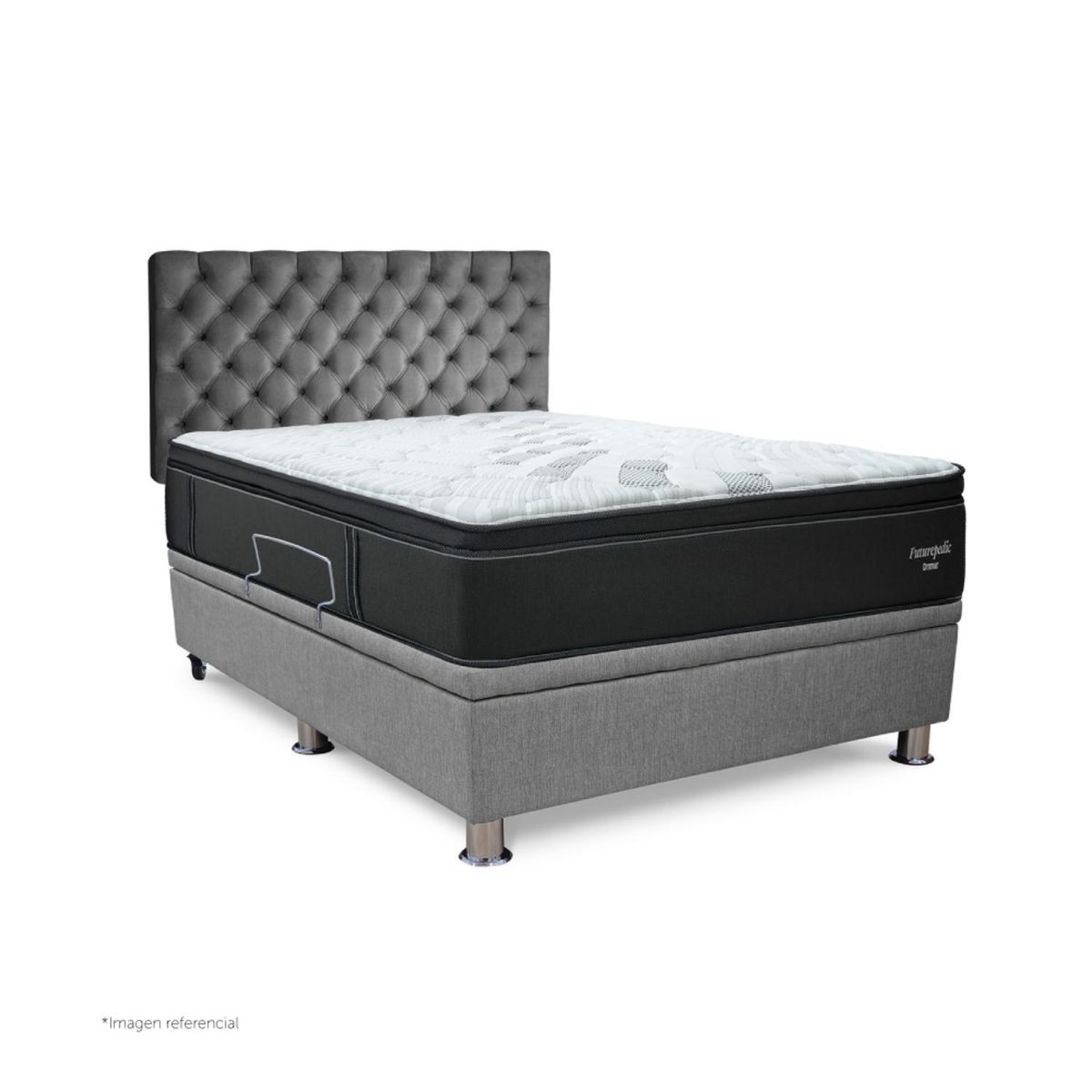 DRIMER - Dormitorio Praktibox Futurepedic Capitone 2 Plz