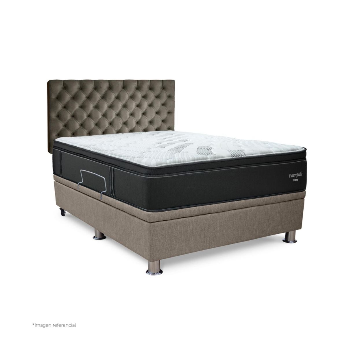 DRIMER - Dormitorio Praktibox Futurepedic Capitone 2 Plz