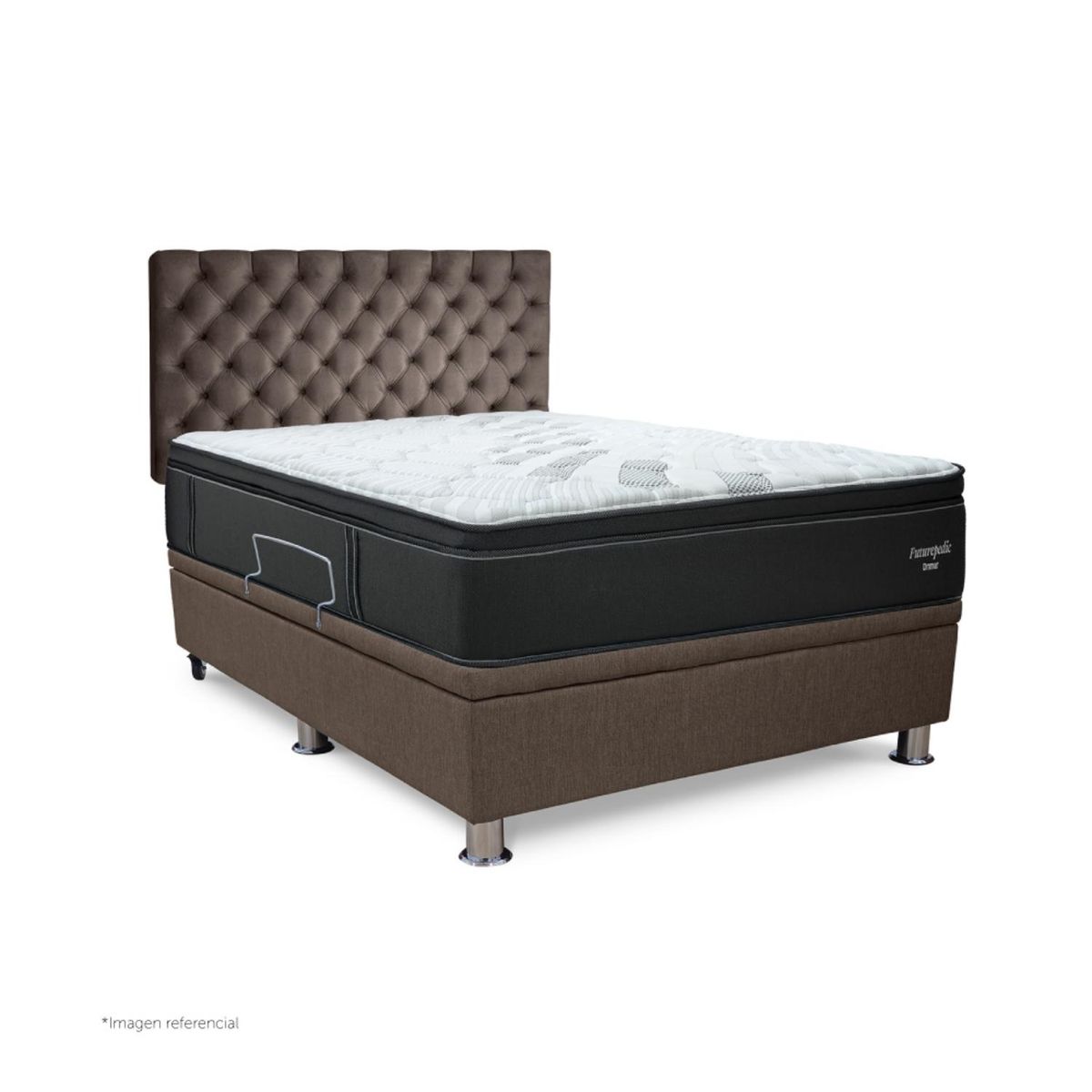 DRIMER - Dormitorio Praktibox Futurepedic Capitone 1.5  Plz