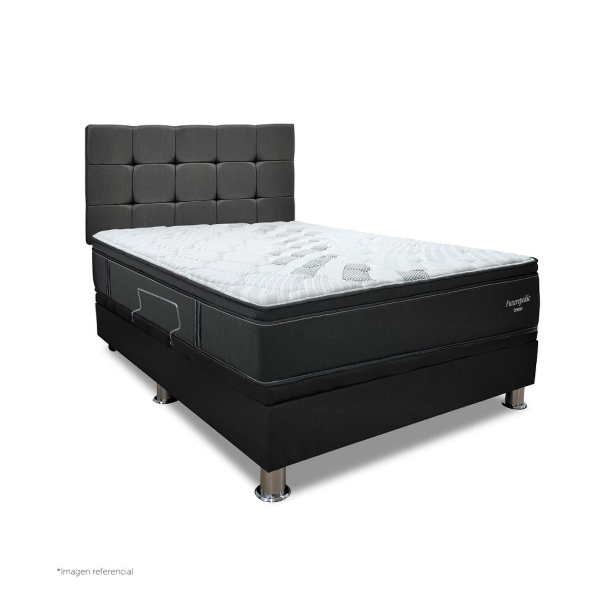 DRIMER - Dormitorio Praktibox Futurepedic Cuadros 1.5 Plz