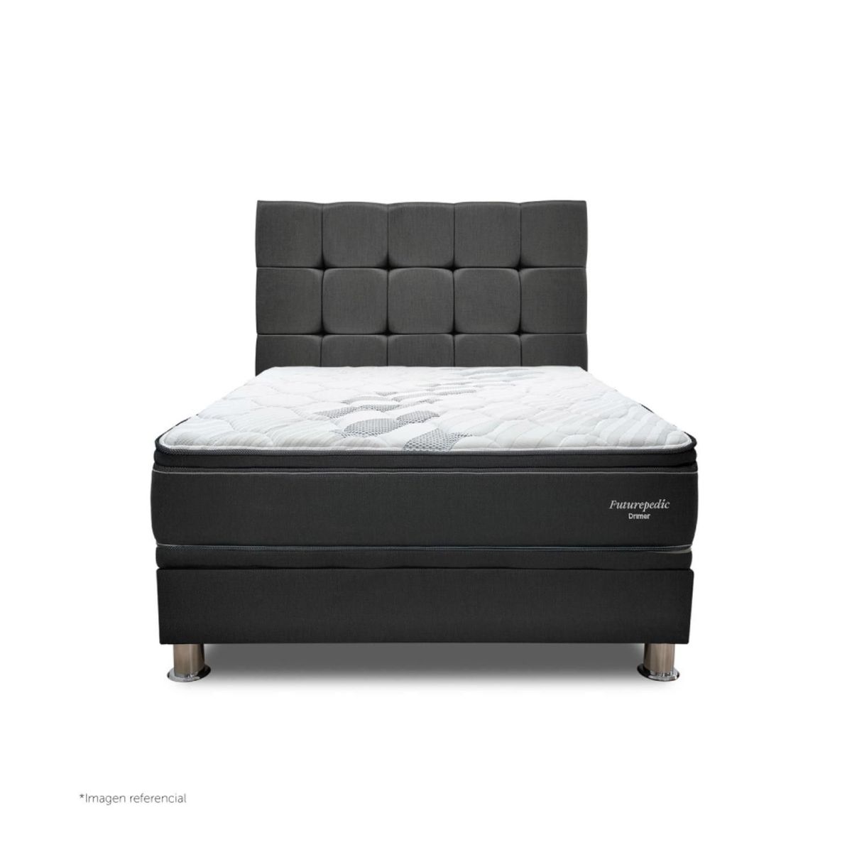 DRIMER - Dormitorio Praktibox Futurepedic Cuadros 1.5 Plz