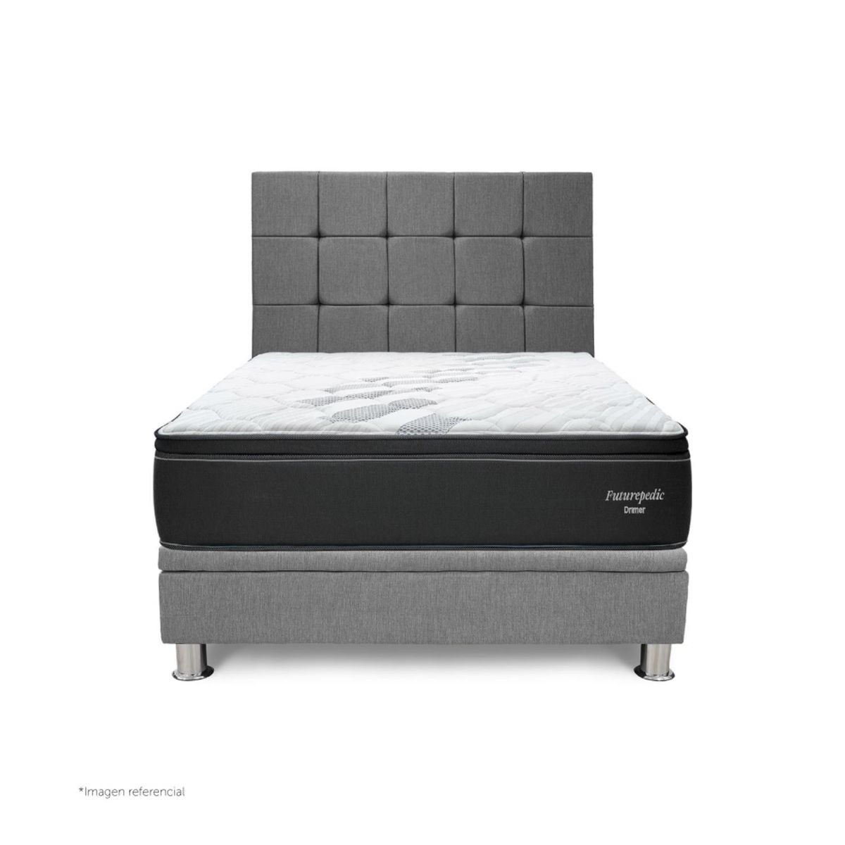 DRIMER - Dormitorio Praktibox Futurepedic Cuadros 1.5 Plz