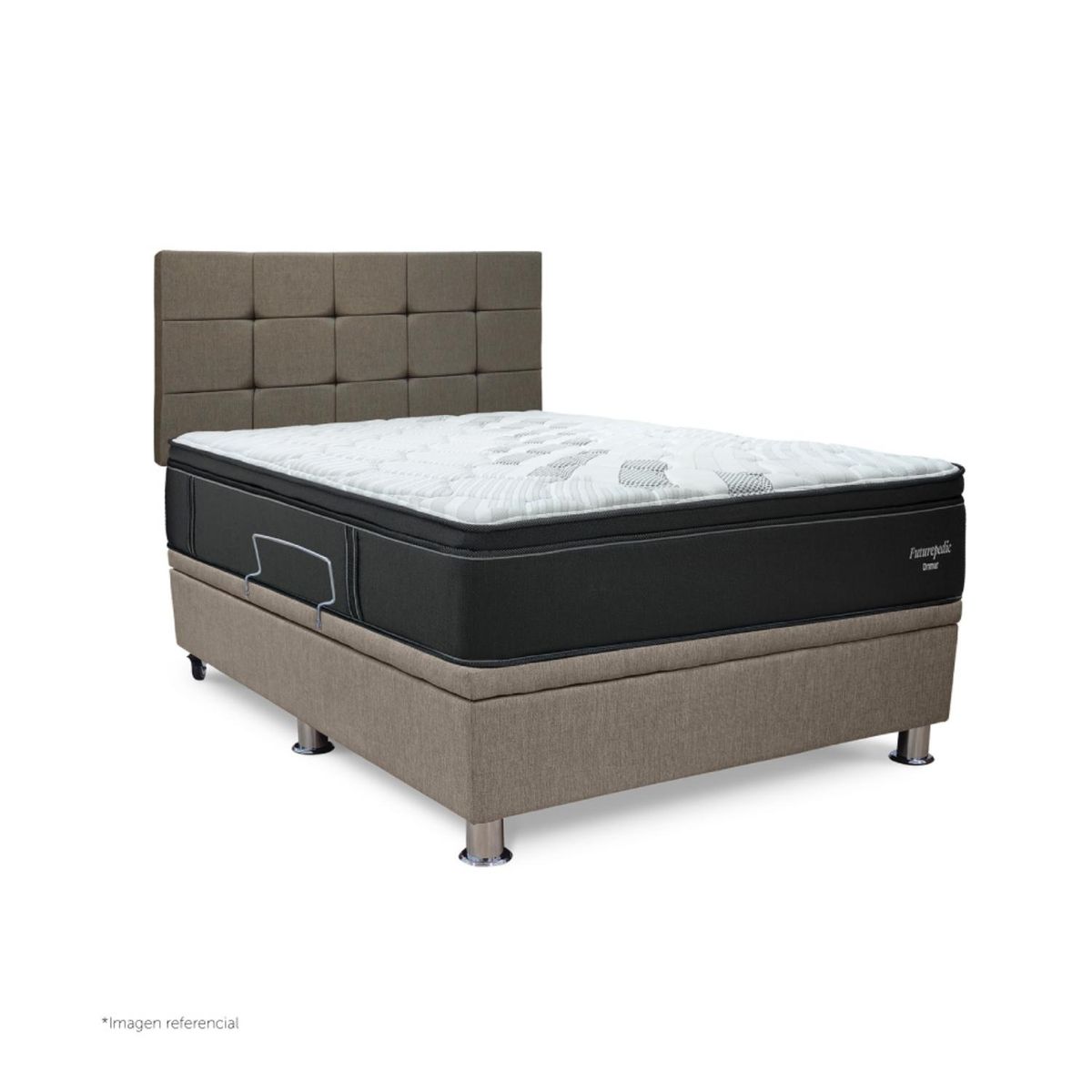 DRIMER - Dormitorio Praktibox Futurepedic Cuadros 1.5 Plz