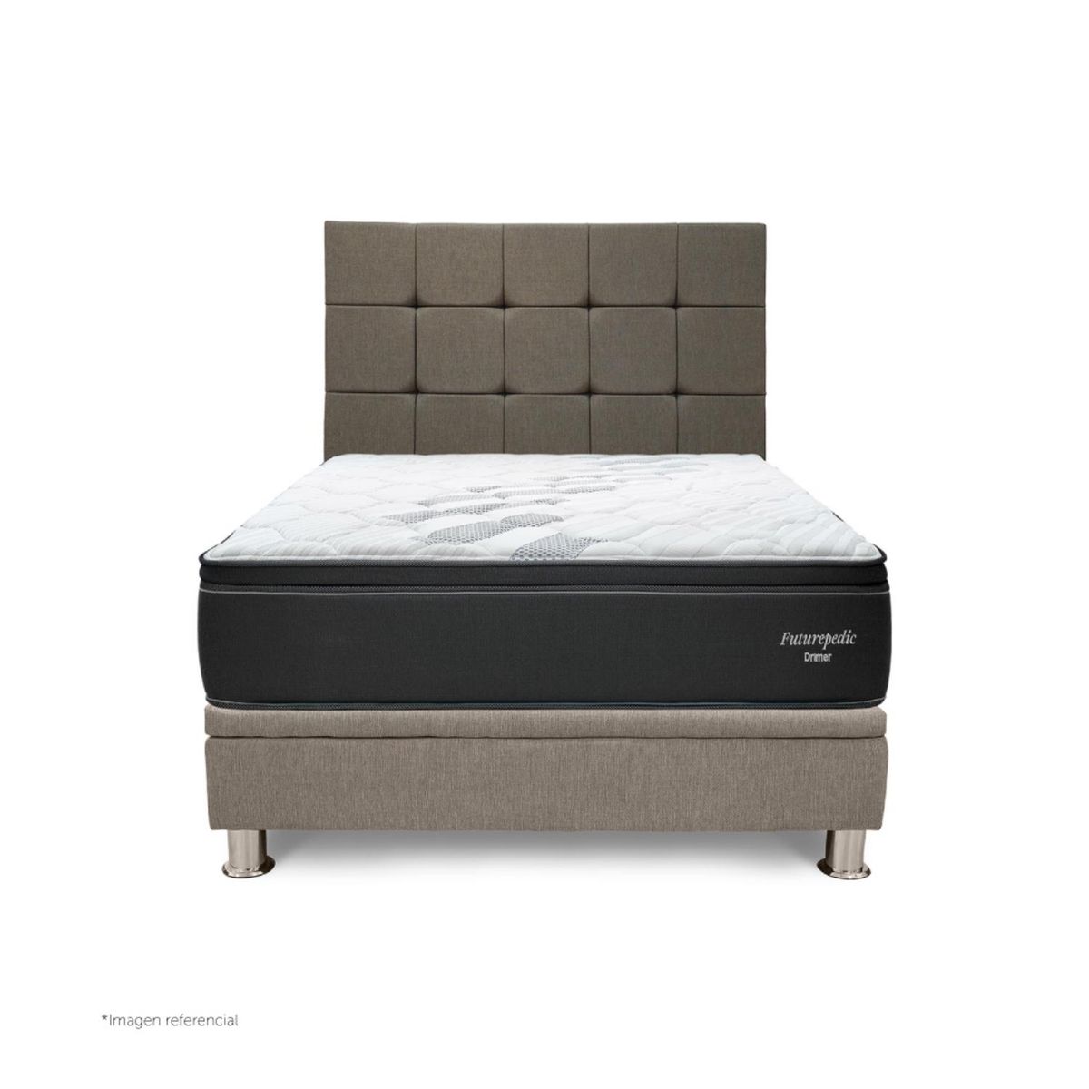 DRIMER - Dormitorio Praktibox Futurepedic Cuadros 1.5 Plz