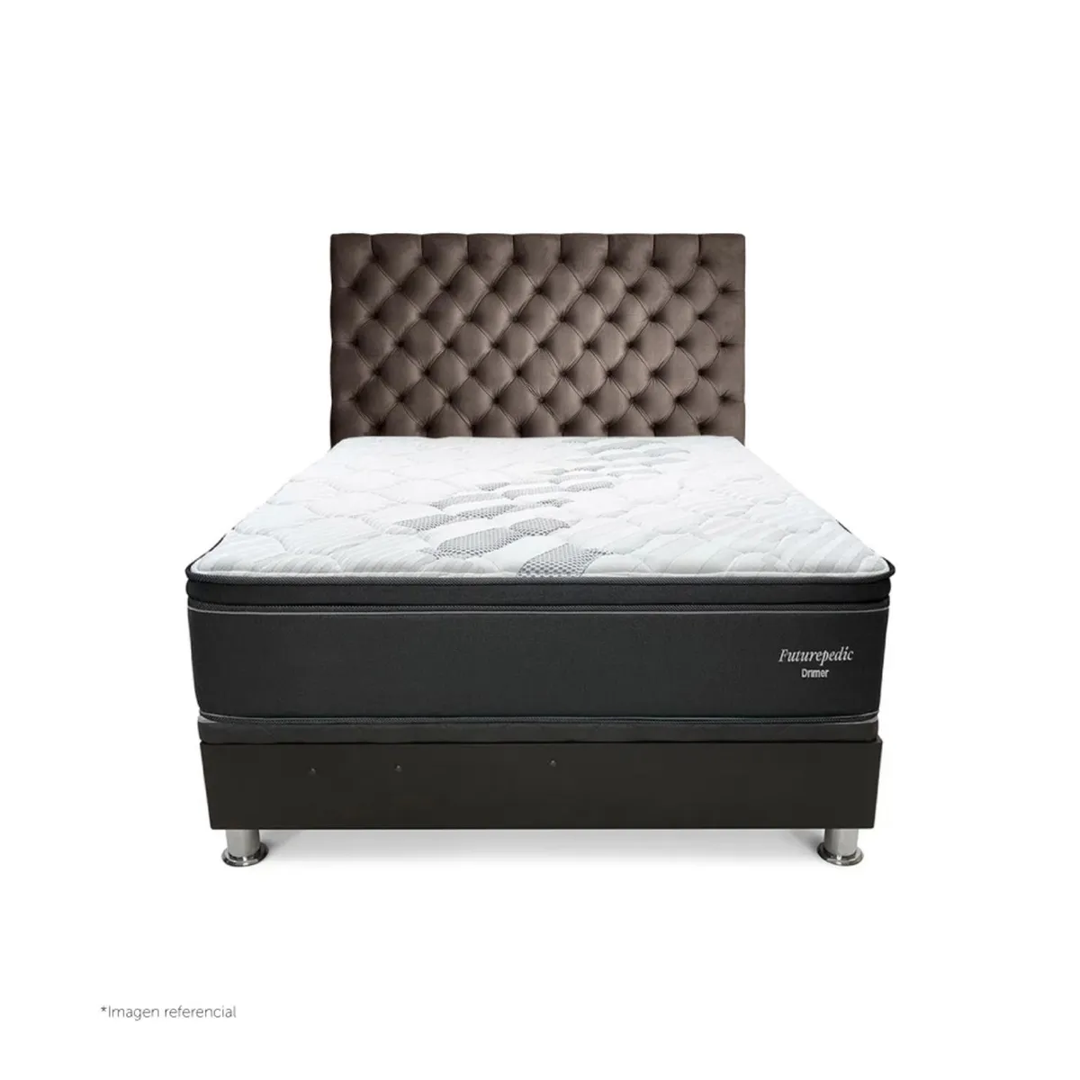 DRIMER - Dormitorio Praktibox Laqueado Futurepedic Capitone 2 Plz