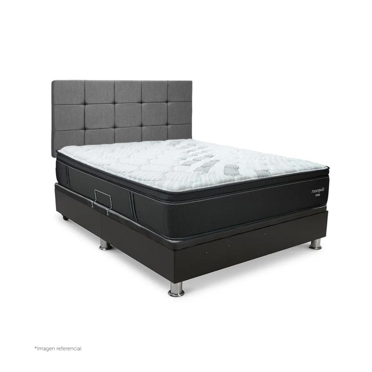 DRIMER - Dormitorio Praktibox Laqueado Futurepedic Cuadros 1.5 Plz