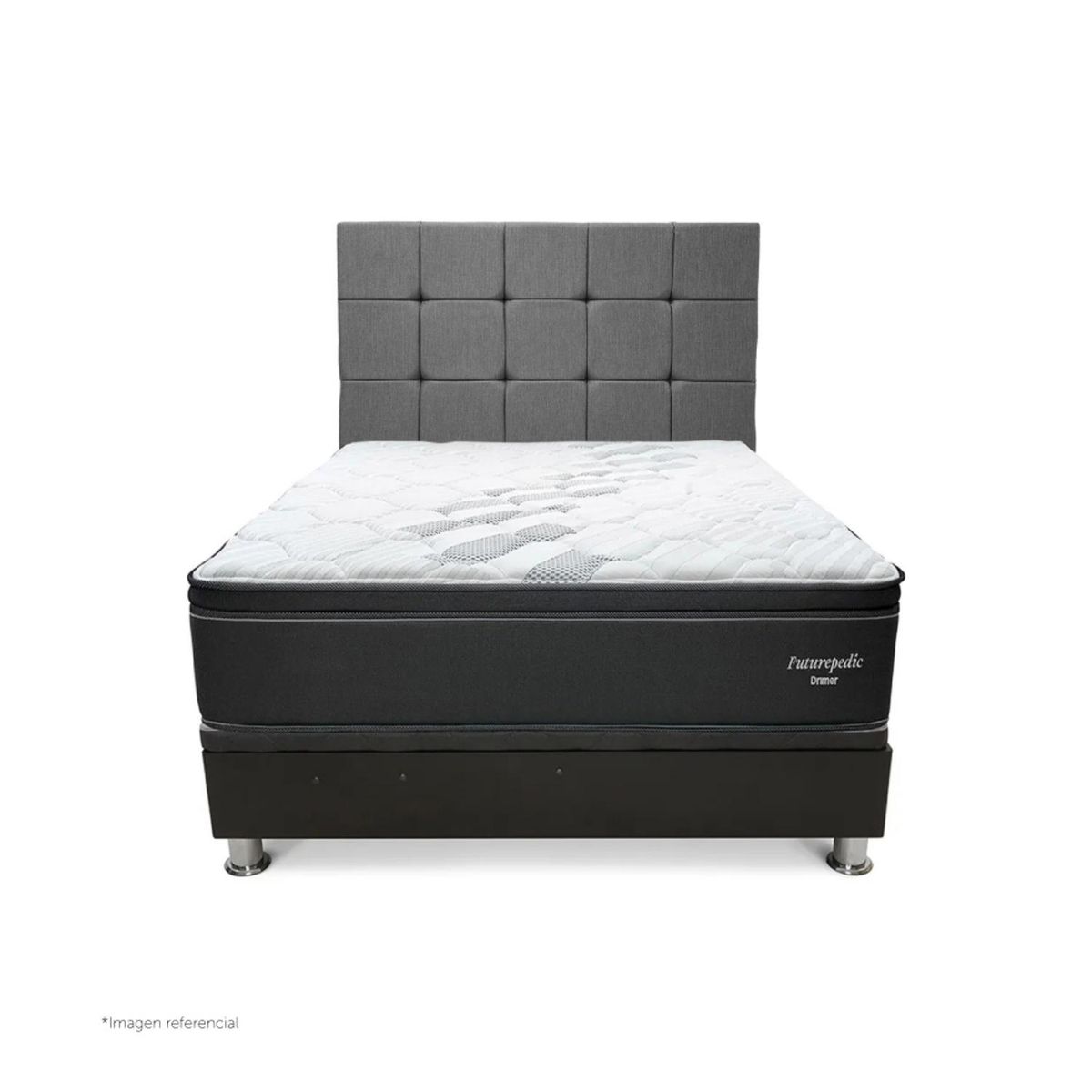 DRIMER - Dormitorio Praktibox Laqueado Futurepedic Cuadros Queen