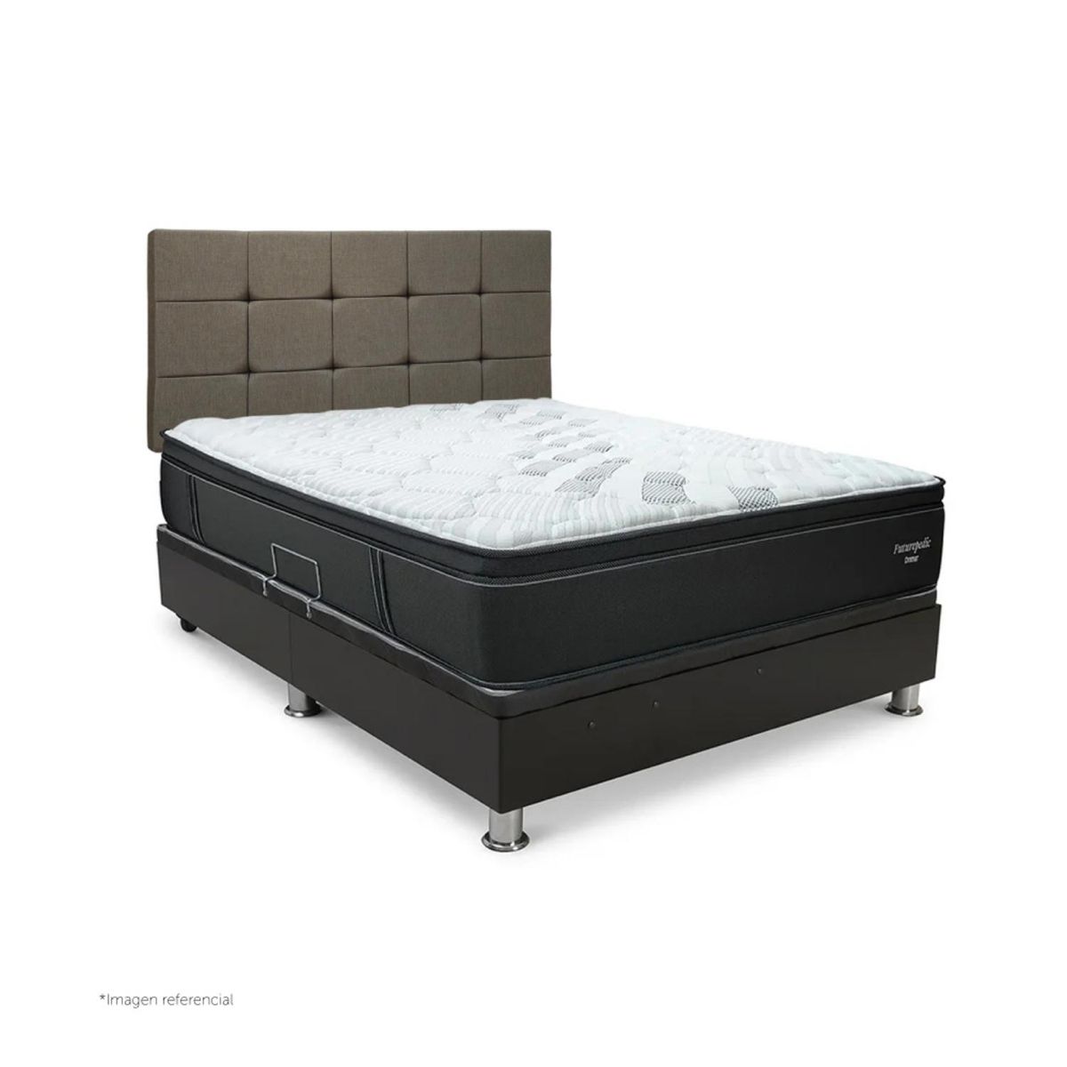 DRIMER - Dormitorio Praktibox Laqueado Futurepedic Cuadros 1.5 Plz