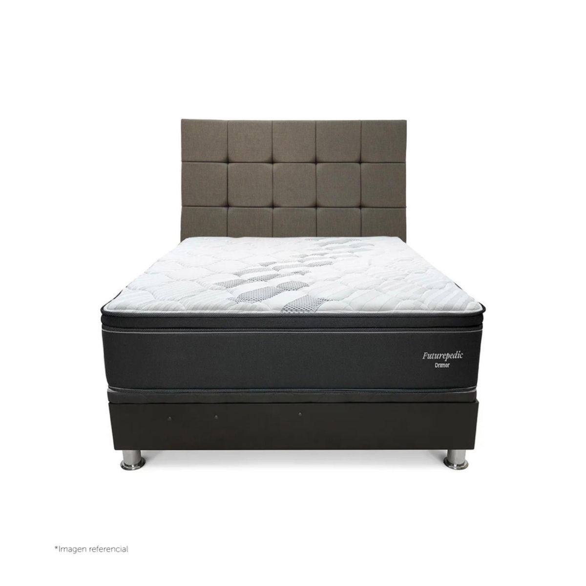 DRIMER - Dormitorio Praktibox Laqueado Futurepedic Cuadros Queen