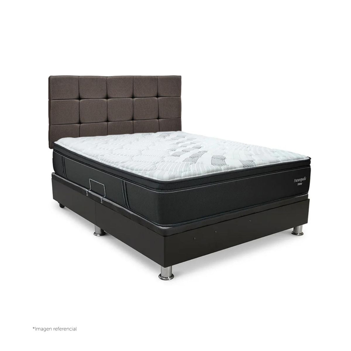 DRIMER - Dormitorio Praktibox Laqueado Futurepedic Cuadros Queen