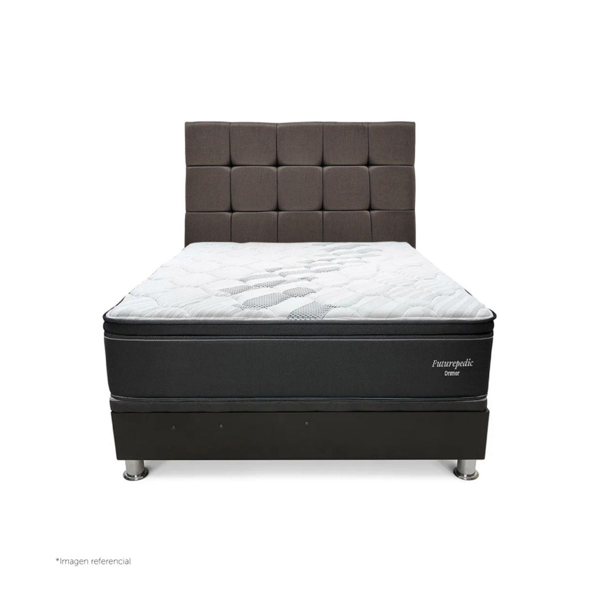 DRIMER - Dormitorio Praktibox Laqueado Futurepedic Cuadros Queen