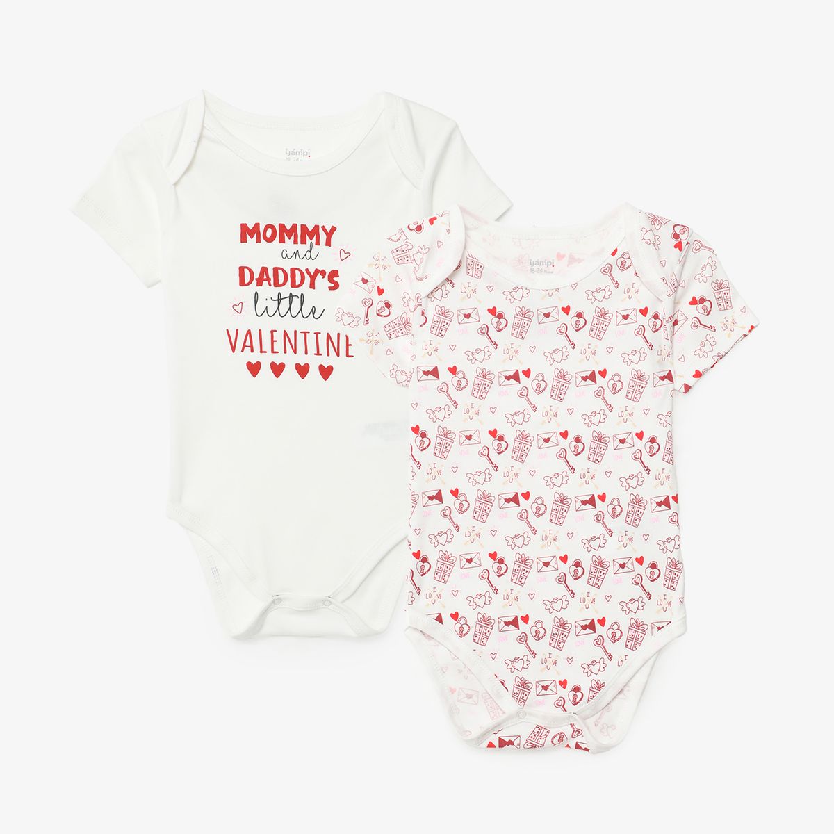 YAMP - Body Bebé Niño Niña Pack X2 San Valentin Yamp