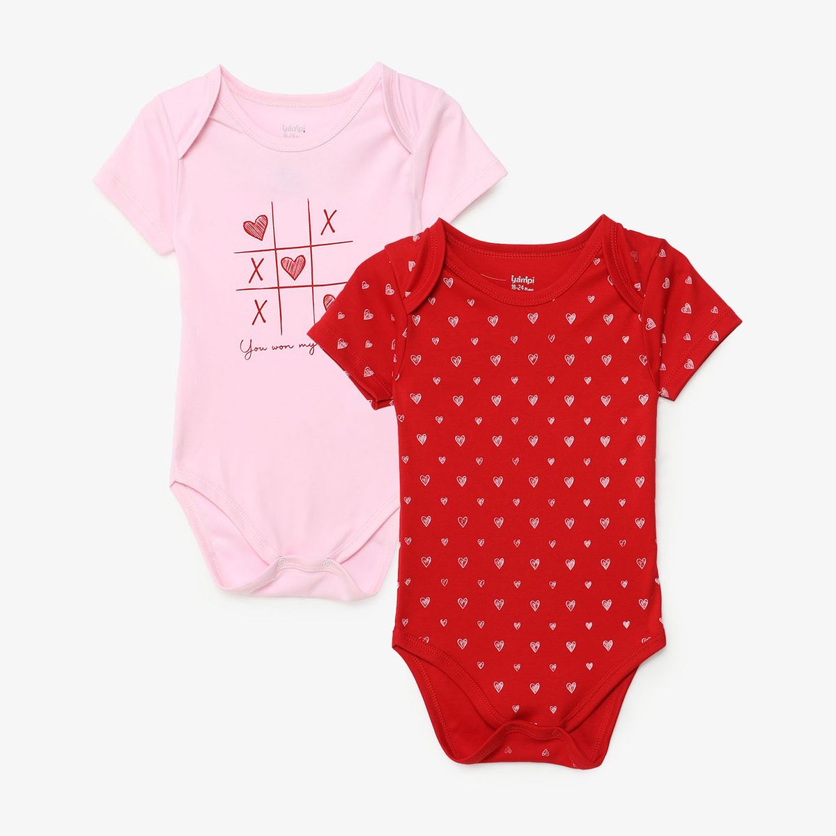 YAMP - Body Bebé Niño Niña Pack X2 San Valentin Yamp