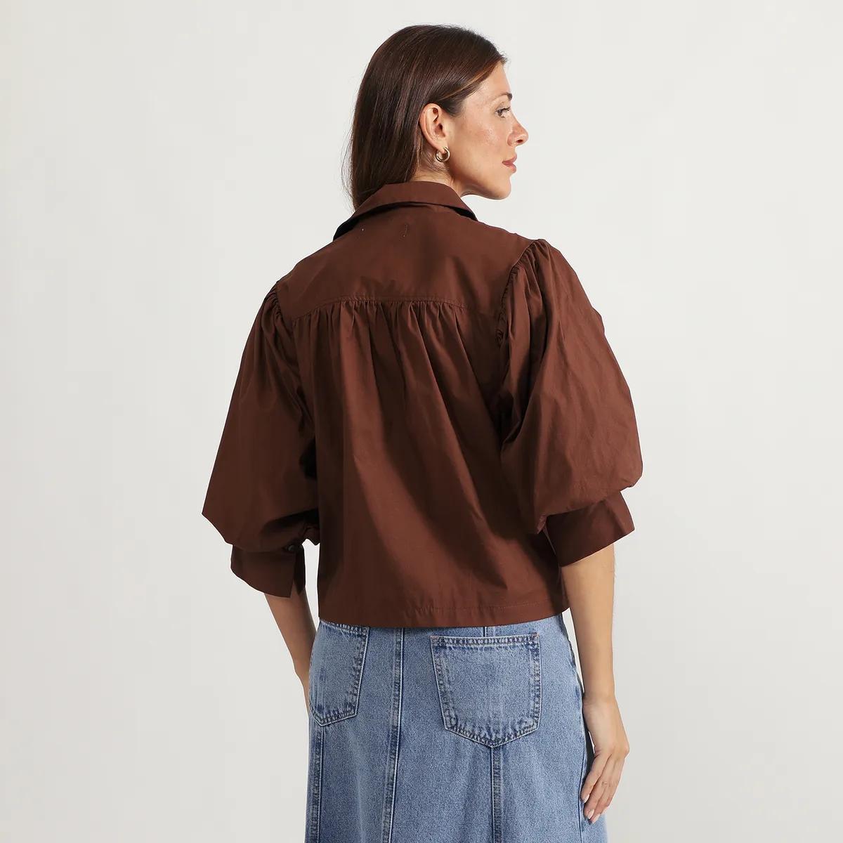 BASEMENT - Blusa Manga Globo Mujer Basement