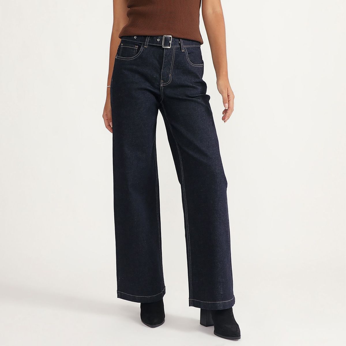 MOSSIMO - Jean Straight Tiro Alto Mujer Mossimo