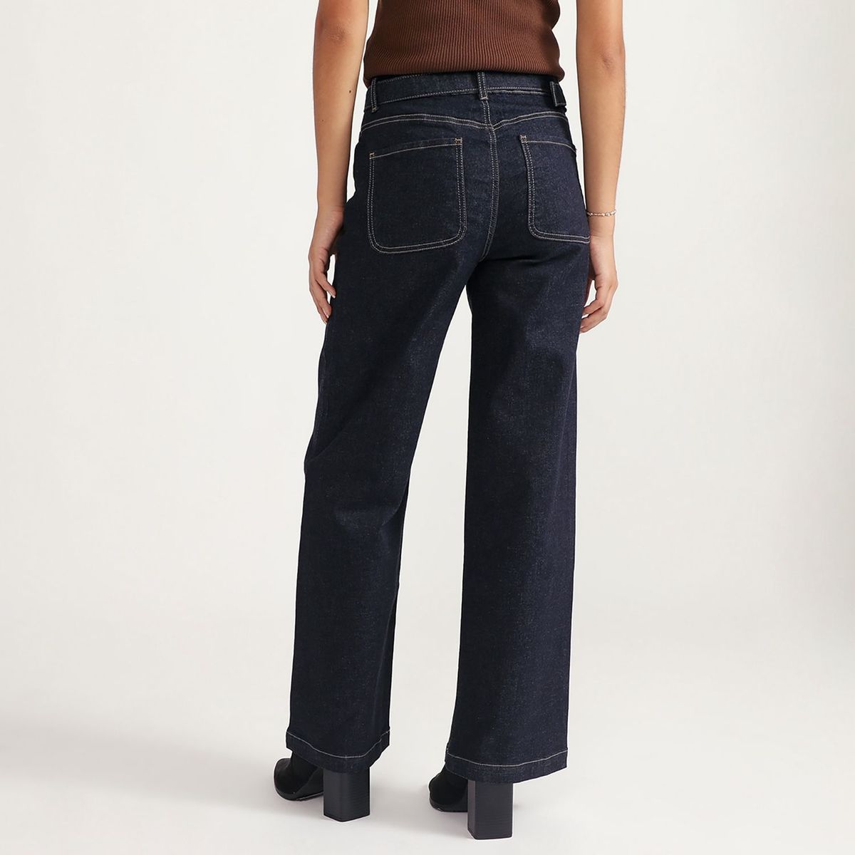 MOSSIMO - Jean Straight Tiro Alto Mujer Mossimo