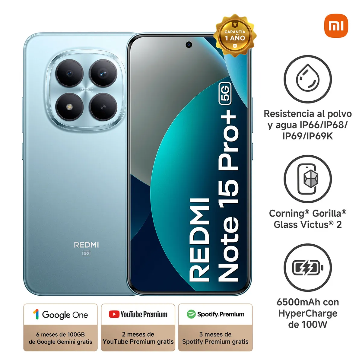 XIAOMI - Celular Xiaomi Redmi Note 15 Pro+ 5G 12GB + 512GB