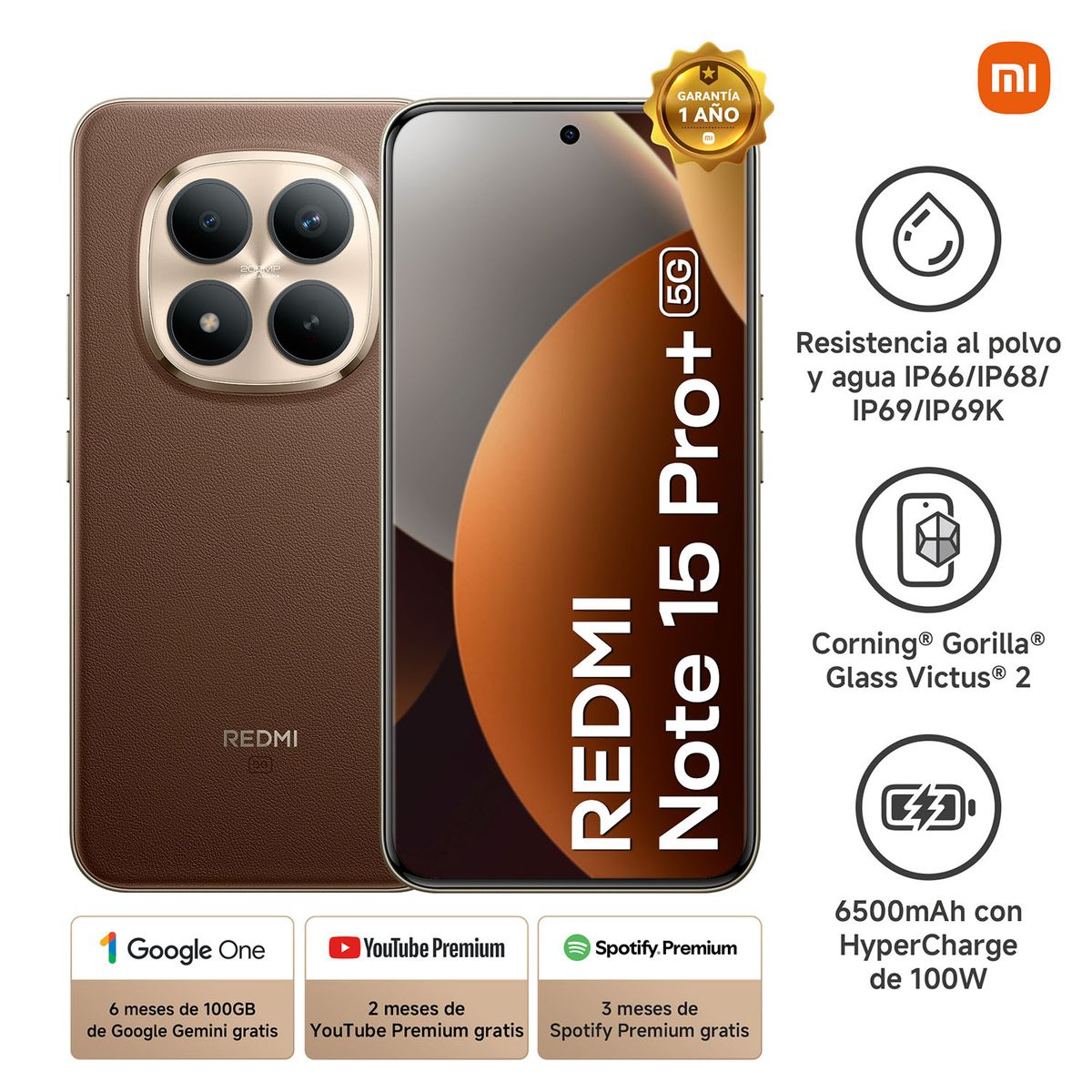 XIAOMI - Celular Xiaomi Redmi Note 15 Pro+ 5G 12GB + 512GB