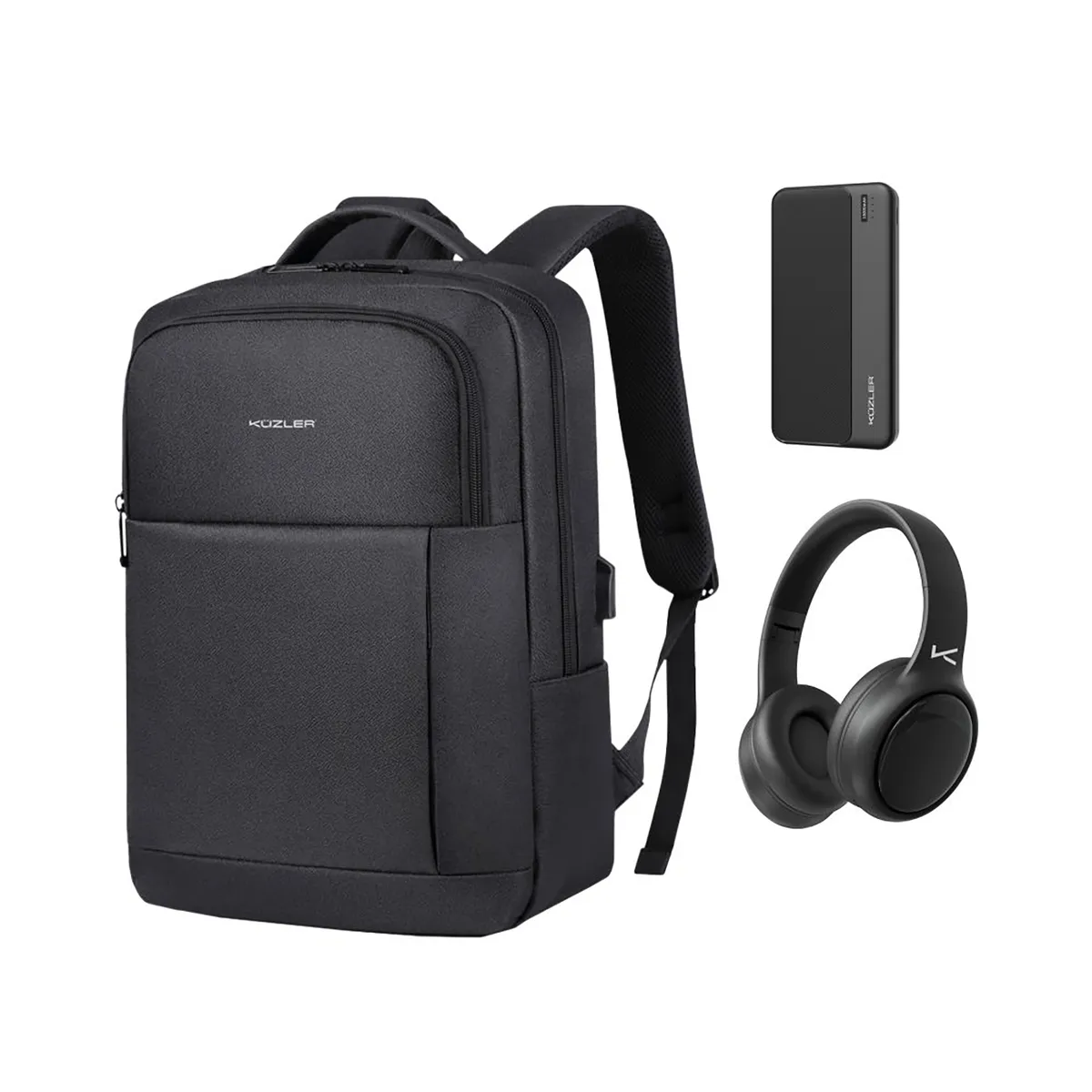 KUZLER - Combo 3 En 1 Mochila +audifono+pwb Set-5