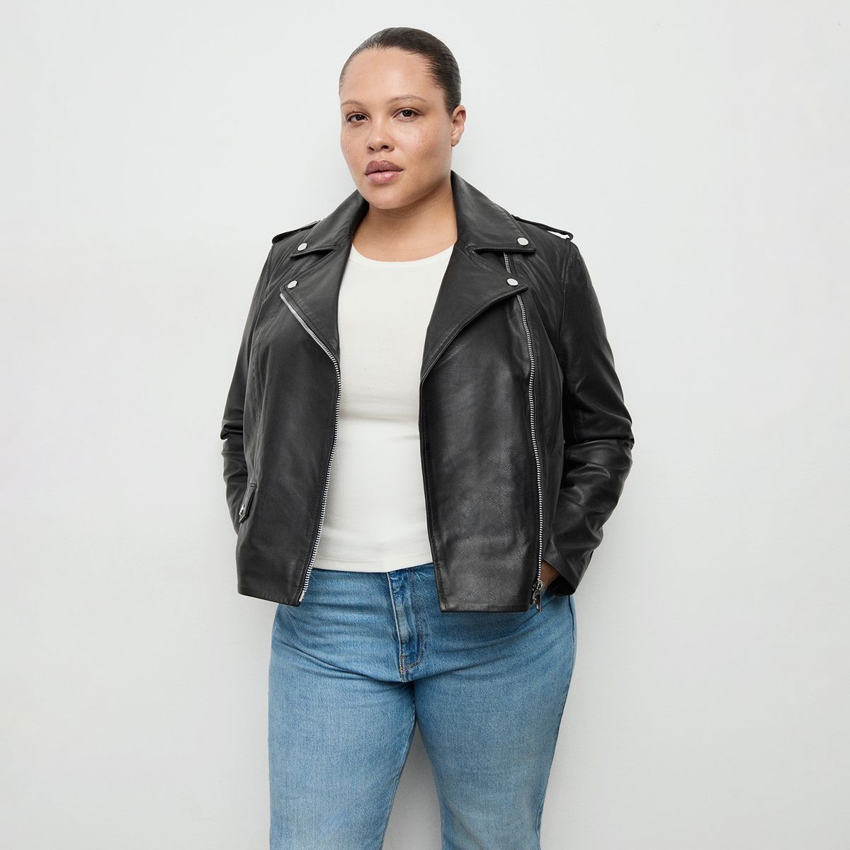 MANGO - Casaca De Cuero Mujer Mango