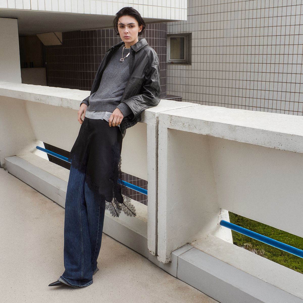 MANGO - Casaca De Cuero Mujer Mango