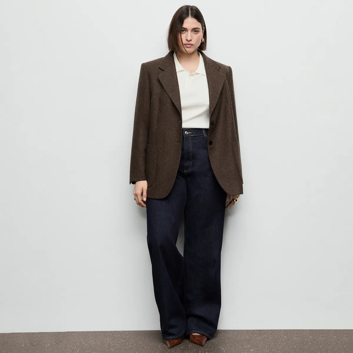 MANGO - Jean Straight Tiro Alto Mujer Mango