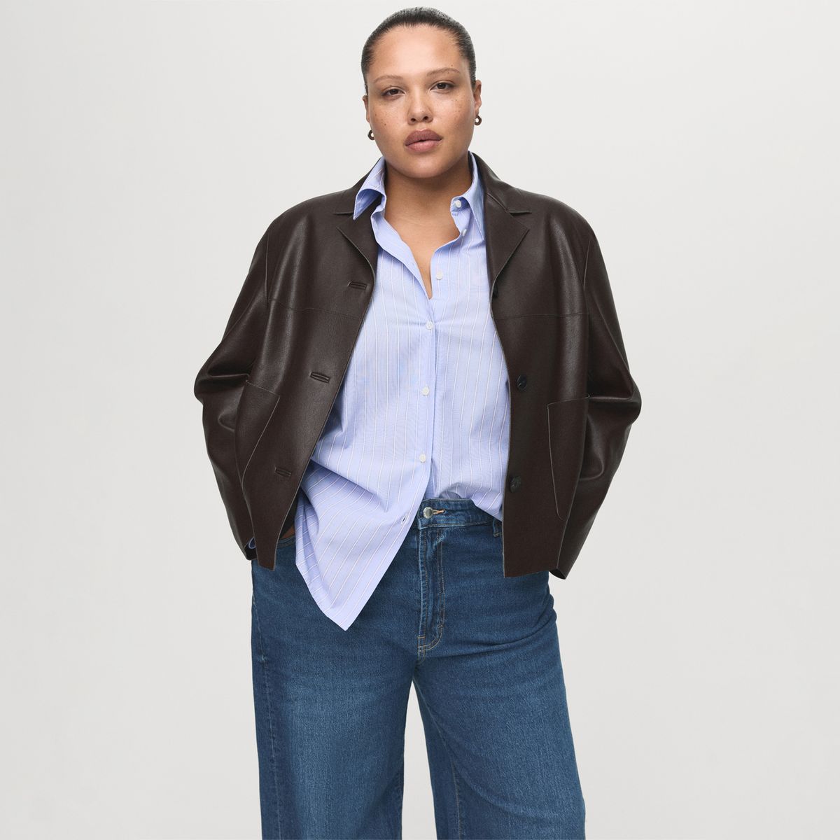 MANGO - Jean Wide Leg Tiro Alto Mujer Mango