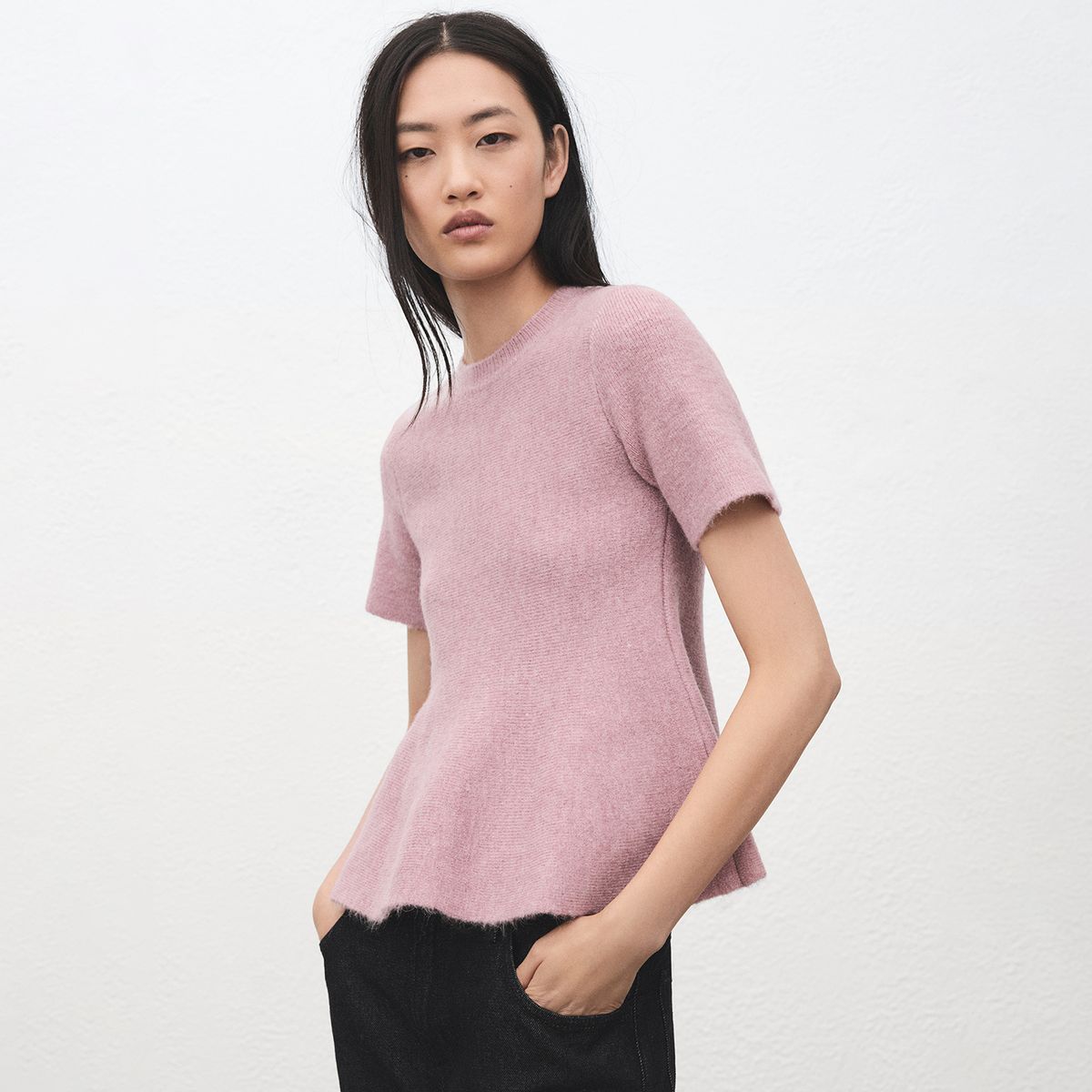 MANGO - Chompa Manga Corta Mujer Mango