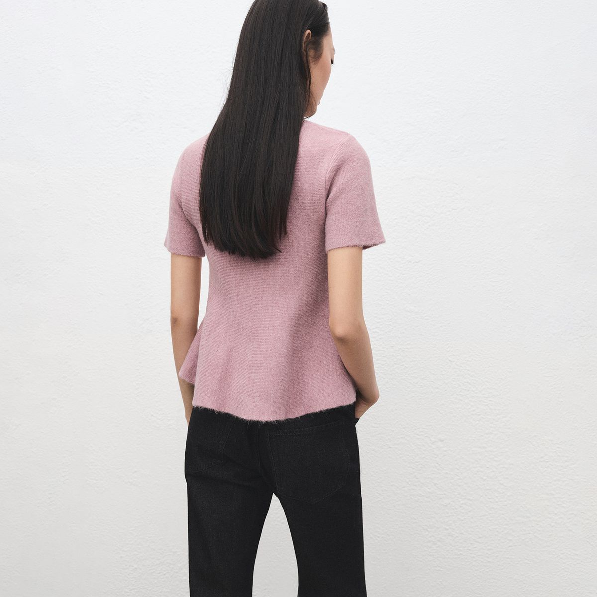 MANGO - Chompa Manga Corta Mujer Mango