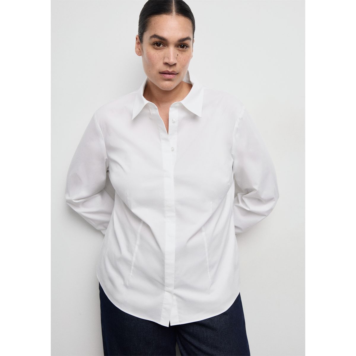 MANGO - Blusa Manga Larga Mujer Mango