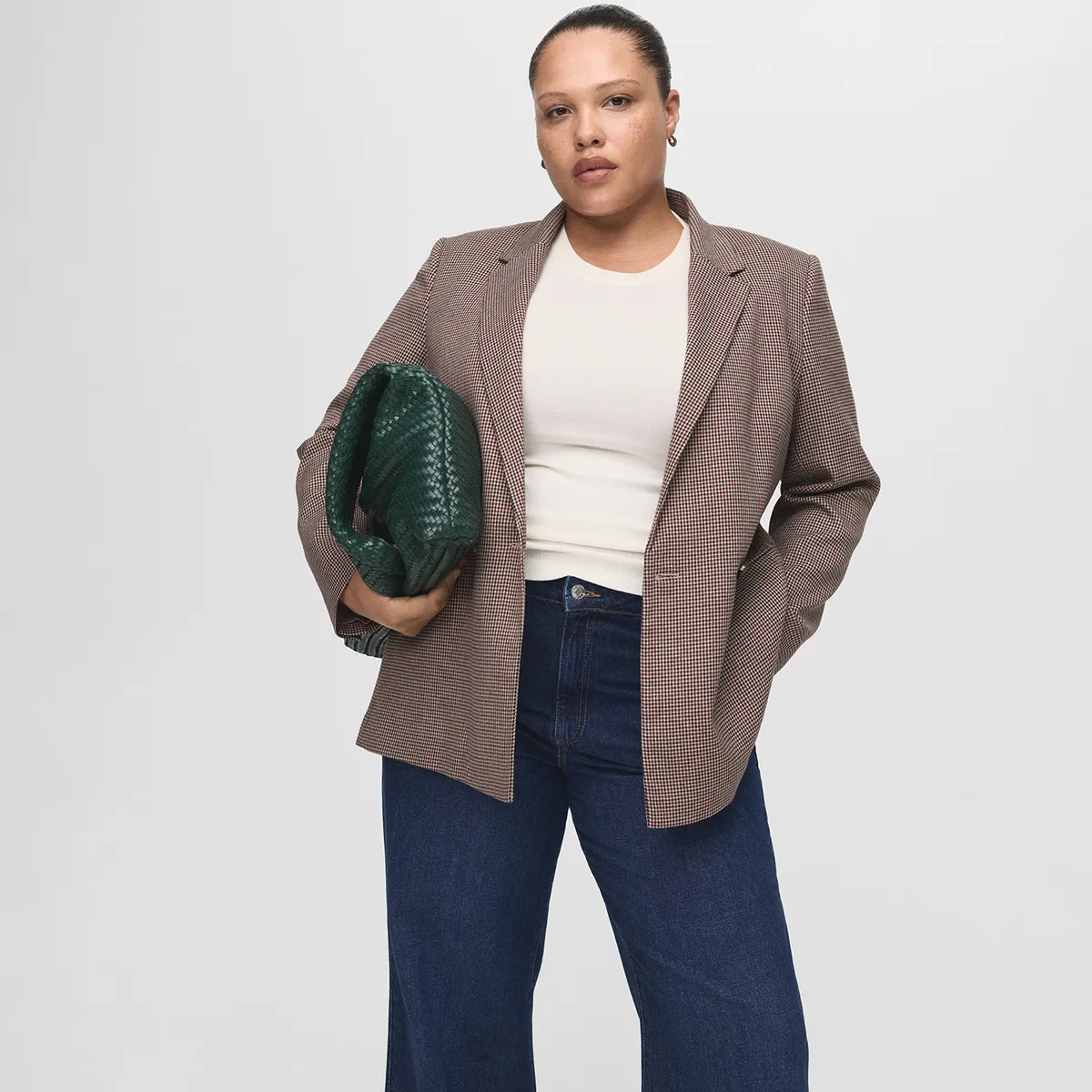 MANGO - Jean Wide Leg Tiro Alto Mujer Mango