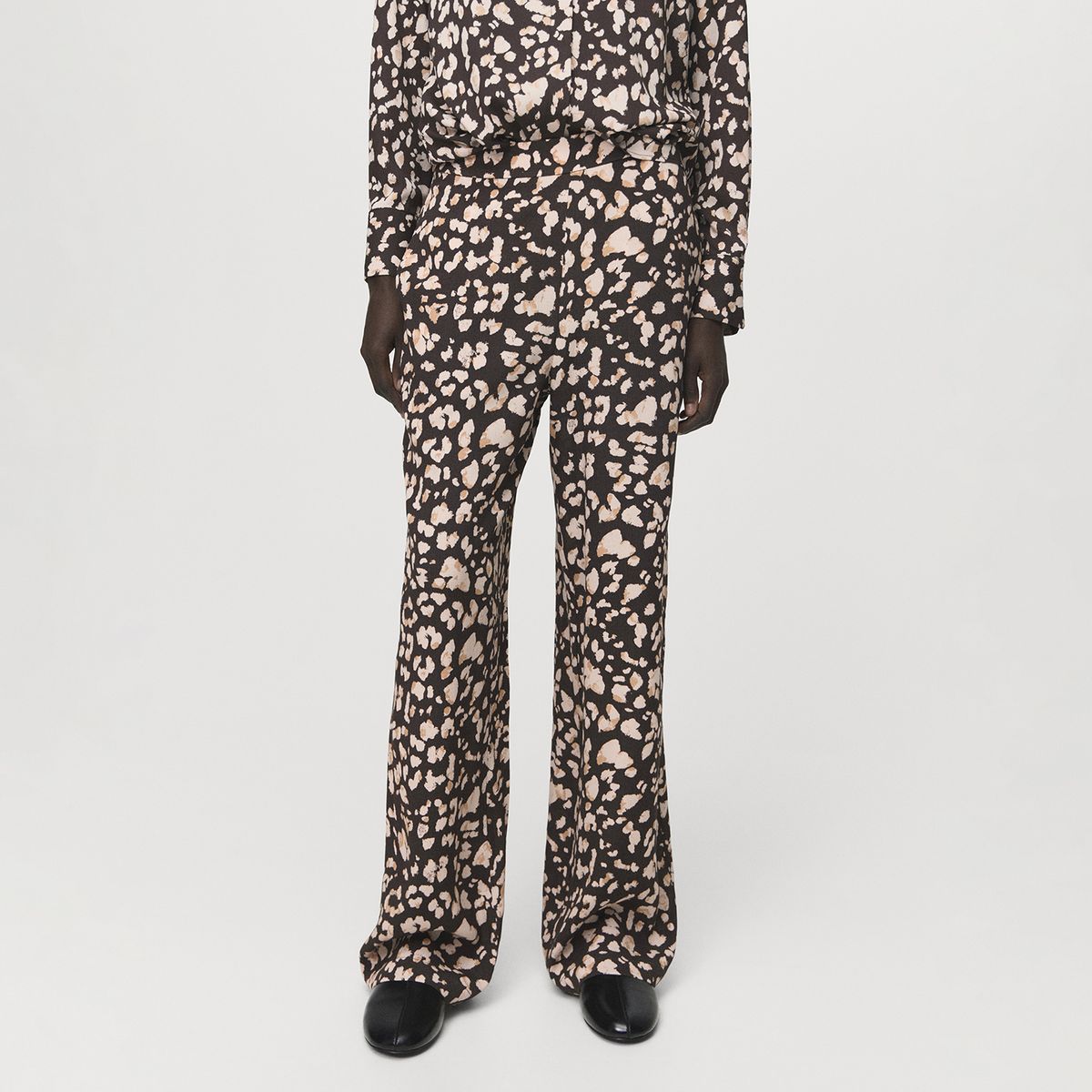 MANGO - Pantalón Wide Leg Tiro Alto Mujer Mango