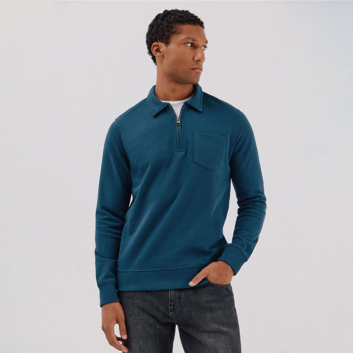 CORTEFIEL - Polera 100% Algodón Manga larga Hombre Cortefiel