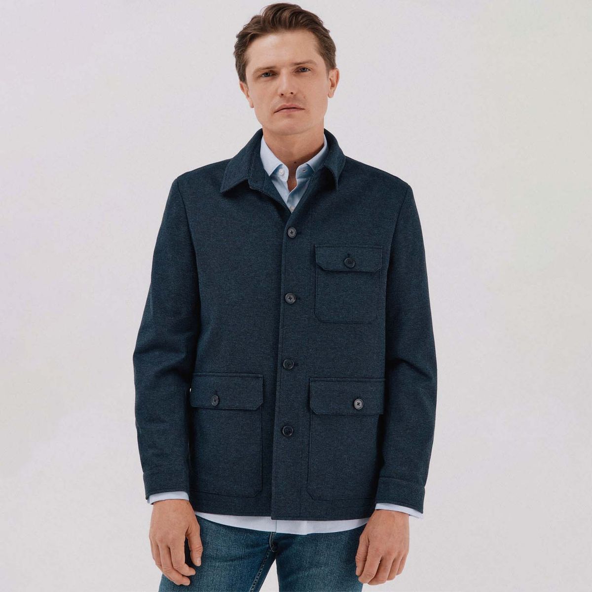 CORTEFIEL - Sobrecamisa Casual Hombre Cortefiel