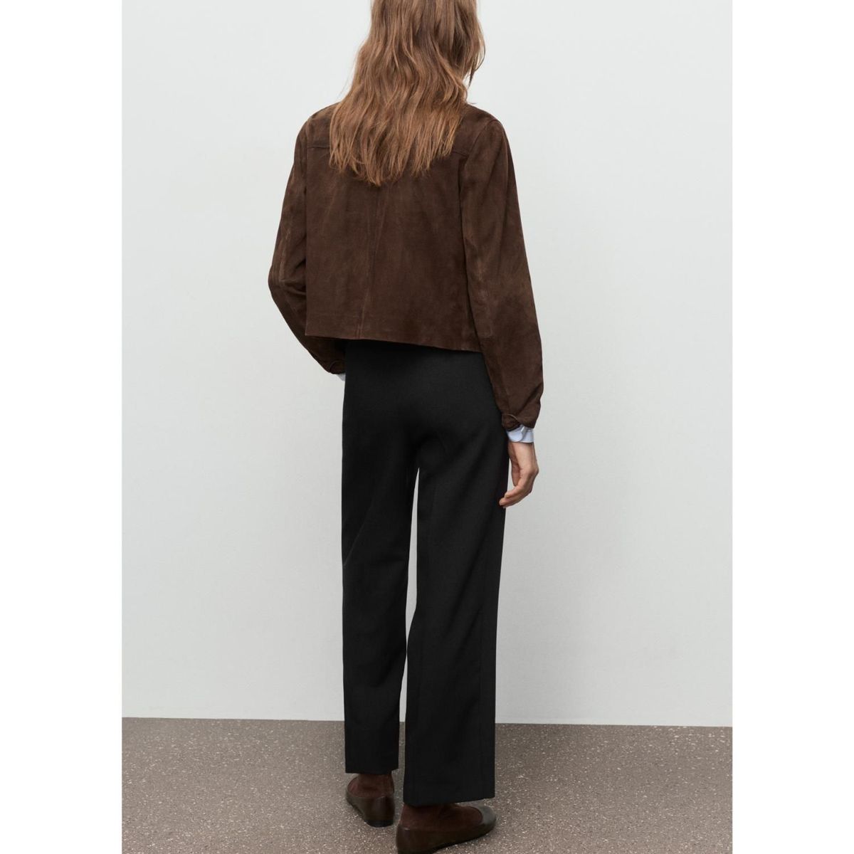 MANGO - Pantalón Straight Tiro Alto Mujer Mango