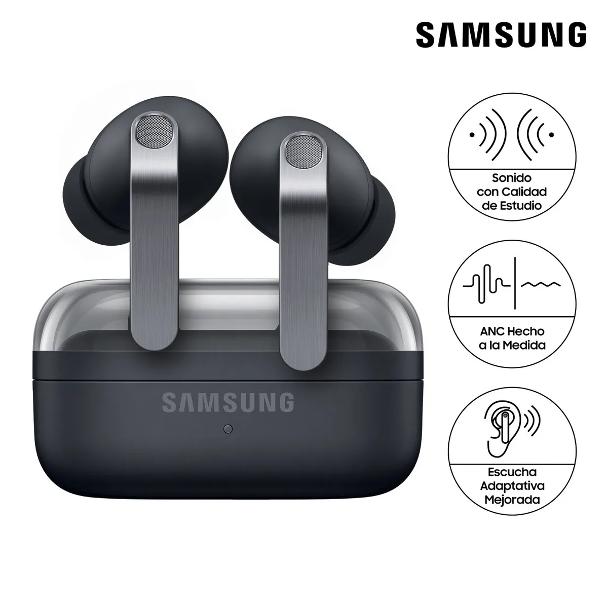 SAMSUNG - Audífonos Bluetooth Samsung Galaxy Buds 4 Pro Black